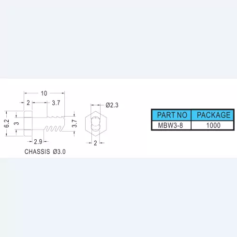 Snap rivet MBW3-8