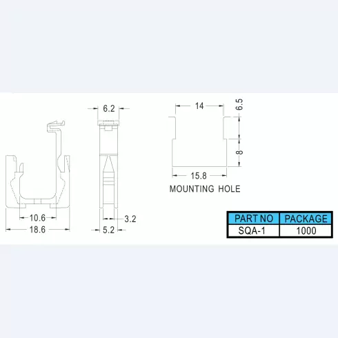 Square snap Bushing SQA-1
