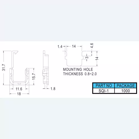 Square snap Bushing SQI-1