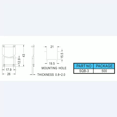Square snap bushing SQB-3