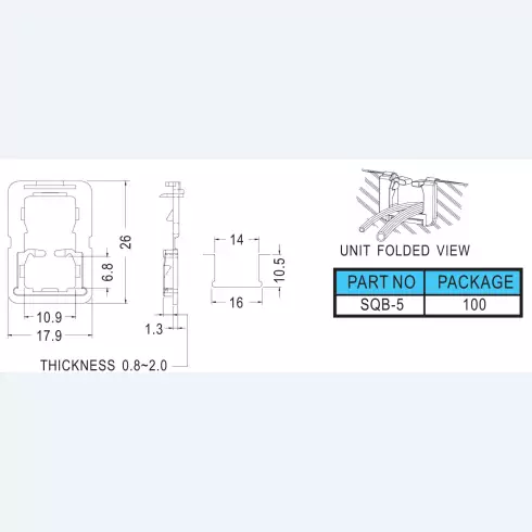 Square snap bushing SQB-5