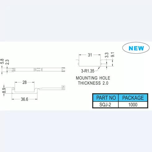 Square snap bushing SQJ-2