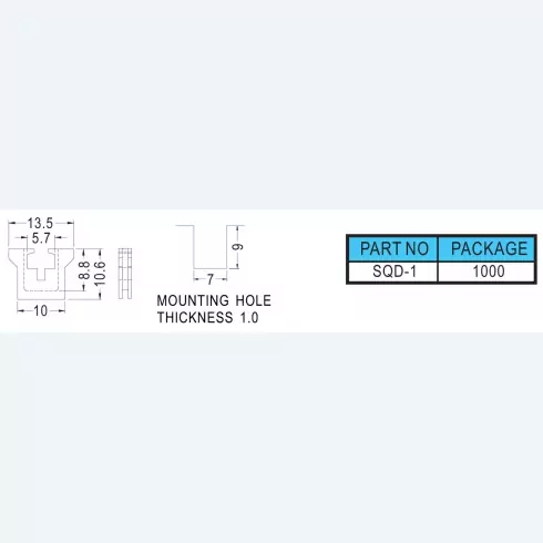 Square snap bushing SQD-1