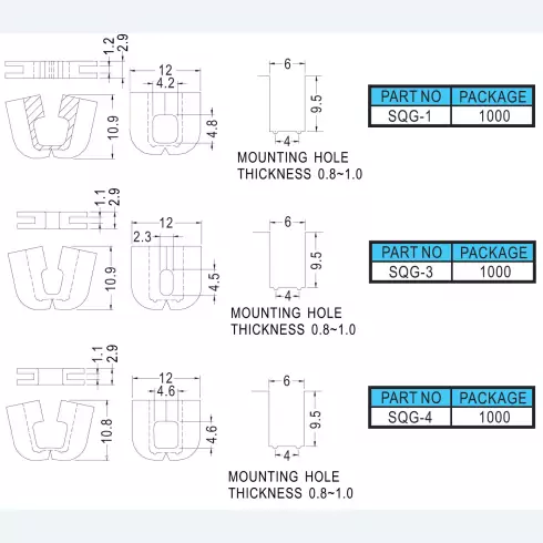 Square snap bushing SQG