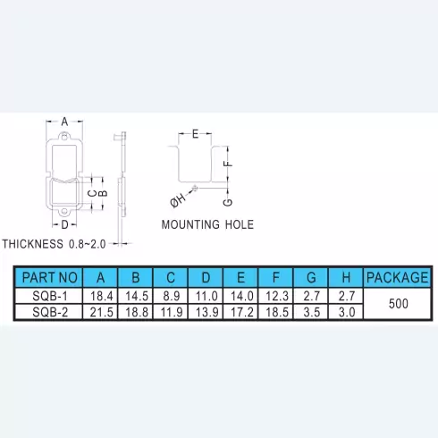 Square snap bushing SQB