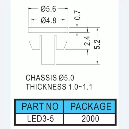 Support Led LED 3-1, 3-8,3-5