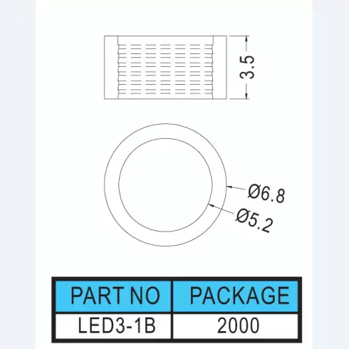 Support Led LED 3-2, LED3-1B