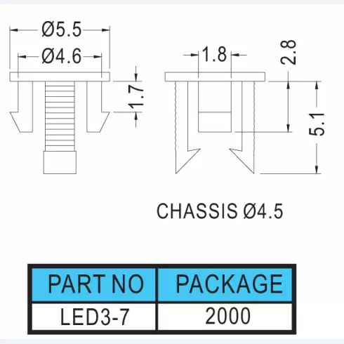 Support Led LED 3-4, 3-6,3-7