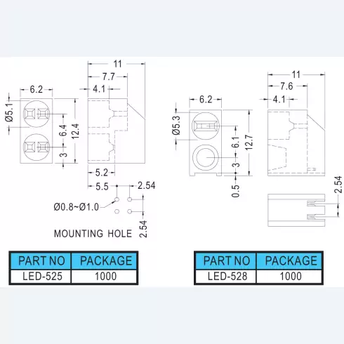 Support Led LED525, LED 528