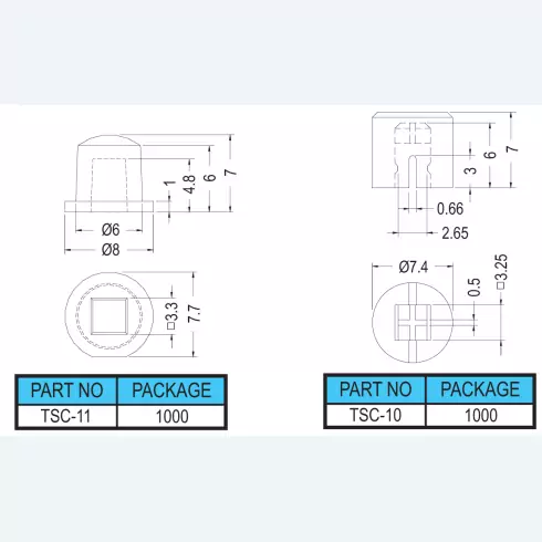 Tact switch cap TSC-11