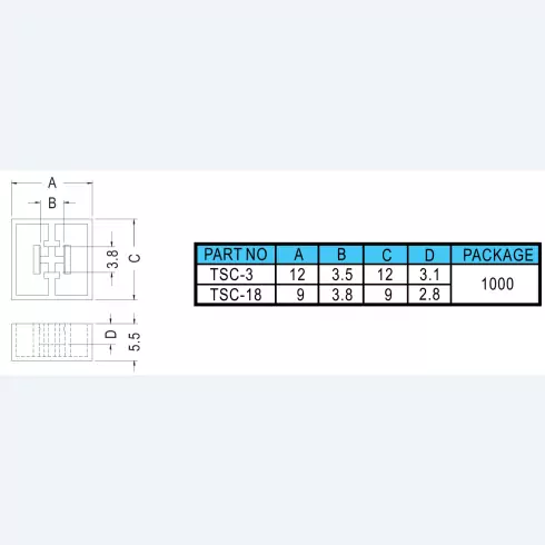 Tact switch cap TSC-3