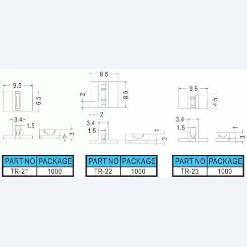 Transistor housing TR-21, TR-22, TR-23