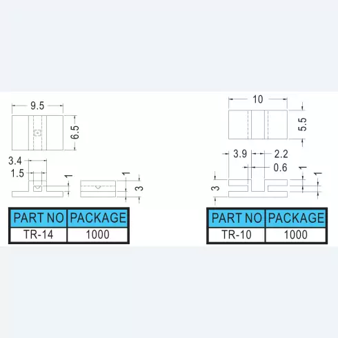 Transistor housing TR-7 à TR-17