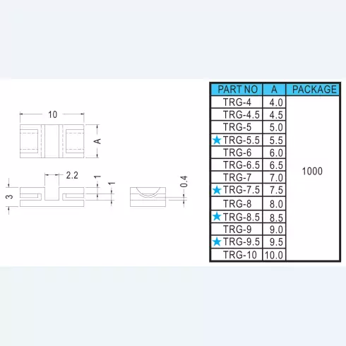 Transistor housing TRG-4 a TRG-10