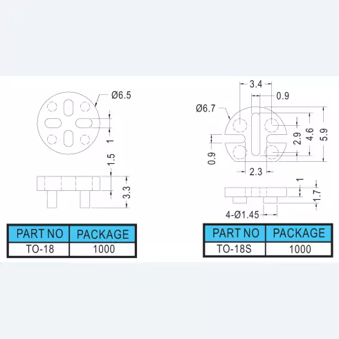 Transistor washer TO-18, TO-18S