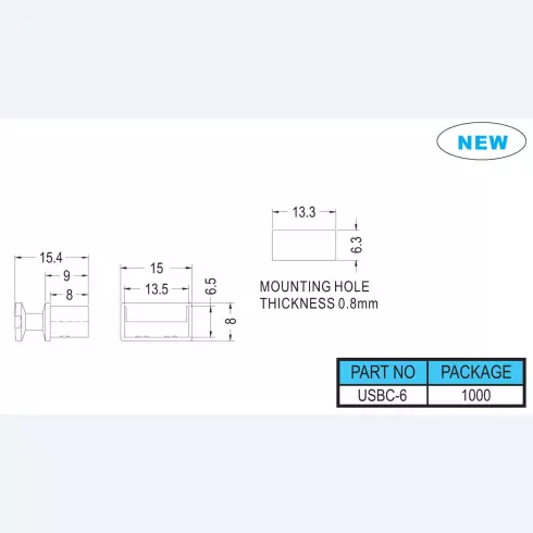 USB Housing USBC-6