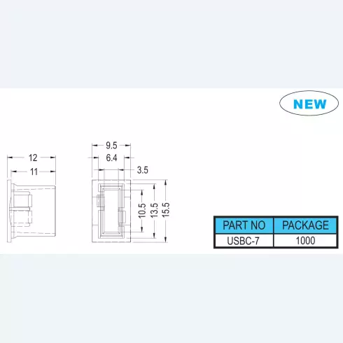 USB Housing USBC-7