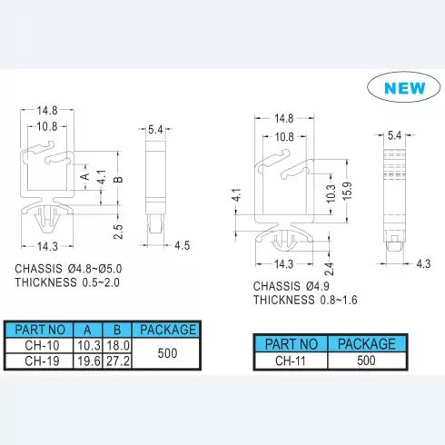 Wire Mount CH-10, CH-11, CH-19