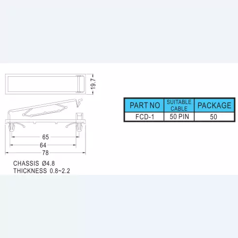 Flat Cable Clamp FCD-1