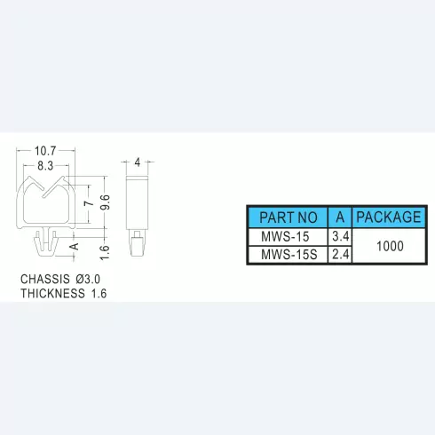 Wire Mount MWS-15, MWS-15S
