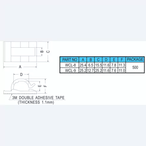 Wire mount WCL-8, WCL-9