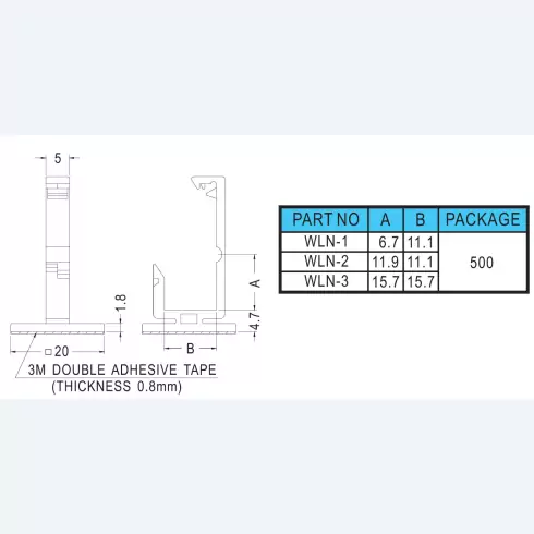 Wire Mount WLN-1 à WLN-3