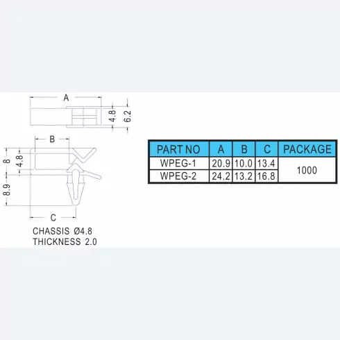 Wire saddle side entry WPEG